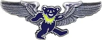Grateful Dead Dancing Blue Bear Small Pilot Wing Pin