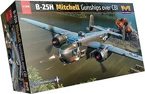 Hong Kong Models 1/32 B-25H Mitchell Gunship Over CBI (China, Burma& India)