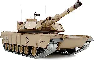 Heng Long Modified Edition 1/16 2.4ghz Remote Control US M1A2 Abrams Tank Model(360-Degree Rotating Turret)(Steel Gear Gearbox)(3800mah Battery)(Metal Tracks &Sprocket Wheel & Idle Wheel)