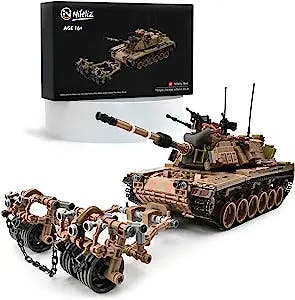 Nifeliz M60 MAGACH Main Battle Tank Building Kit, Collectible Model Army Tank for Teens and Adults(1753 Pieces)