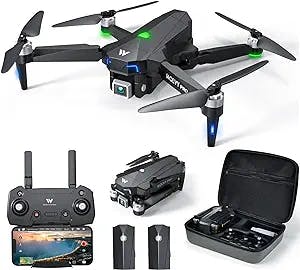 Drones with Camera for Adults 4K, 90° FOV, 5G Transmission, ATTOP Foldable GPS Drone with Brushless Motor, Follow Me, Smart Return Home, 2 Batteries & Carrying Bag, for Professionals, Ideal Boys Gift