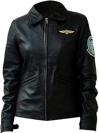 Top Kelly Gun McGillis Jacket Costumes Leather Charlie Flight Aviator