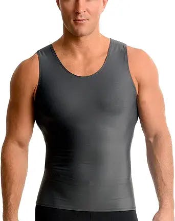 Insta Slim Men’s Compression Tank Top - Slimming Body Shaper Muscle Tank - Abdomen Control Undershirt