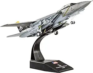 HANGHANG 1/100 F14 Tomcat Model Skeleton Fighter Attack Plane Diecast Military Models Metal Airplane Models for Collection or Gift, White