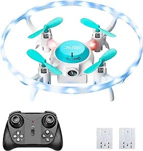 4DRC 4DV5 Mini Drone for Kids,Remote Control Drone for Beginners, LED Hobby RC Quadcopter with Blue&Green Light,360 Flips, Altitude Hold,Headless Mode,Easy to fly Kids Gifts Toys for Boys and Girls