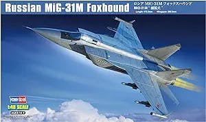 Hobbyboss HBB81755 Russian MiG-31M Foxhound Model Kit, Various