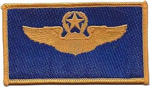 Fly High with Command Pilot Wings Patch Blue and Gold