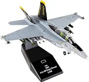 Busyflies Fighter Jet Model 1:100 F/A-18 Hornet Strike Fighter Attack Fighter Plane Model Diecast Military Model Airplane for Collection and Gift