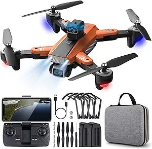 Drone with Camera for Adults, Mini Drones for Kids Age 8-12, Beginners RC Quadcopter FPV Video Cool Ideas Boys Toys Gifts 10-12 Years Old Teenage, Obstacle Avoidance, One Key Take Off/Landing, Optical Flow Positioning