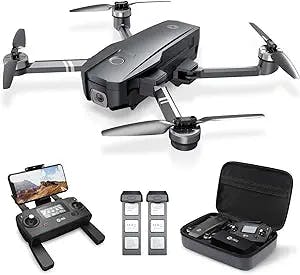 Holy Stone HS720 Foldable GPS Drone with 4K UHD Camera for Adults, Quadcopter with Brushless Motor, Auto Return Home, Follow Me, 52 Minutes Flight Time, Long Control Range, Includes Carrying Bag