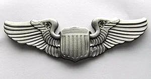 USAF Air Force Large Basic Pilot Wings Lapel Pin Badge 3 Inches