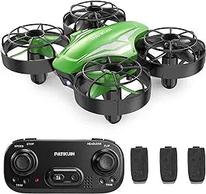 Mini Drone for Kids and Beginners, Remote Control Helicopter Quadcopter with 3 Modular Batteries, Headless Mode, Auto Hovering, 3 Speed Modes, Indoor RC Pocket Plane Gift for Boys and Girls, Green