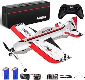 ATA HOBBY Radiolink A560 RC Airplane Ready to Fly (RTF) 4CH Remote Control Aircraft with Byme-A Gyro FC, T8S 8CH Transmitter, R8XM Voltage Telemetry RX, 2PCS Batteries
