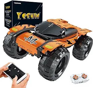 YESHIN 18025 Remote Control Truck RC Buggy Model Building Kit, 4X4 High Speed Electric All Terrain Off-Road Rock Crawler Climbing Car, RC Car Toy Gift for Kids and Aldult (405 Pieces)