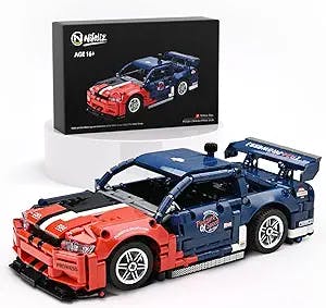 Nifeliz R34 Sports Car Building Kit and Engineering Toy, Adult Collectible Sports Car Technology Car Building Kit, 1:14 Scale Racing Car Model for Adults Teens Kids (1197 PCS)