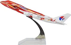 24-Hours Malaysia Airlines System Berhad Boeing 747 Plane Model Hibiscus Alloy Metal Plane Model Airplane Die-cast 1:400