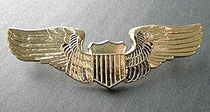 USAF Air Force Basic Pilot Wings Lapel Pin Badge 2.75 Inches Gold Colored