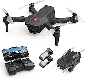 BEZGAR HQ054 Mini Foldable Drone for Kids w/ 1080P HD FPV Camera,Remote Control Drones with Camera for Adults ＆ Beginners,RC Quadcopter Toys Gifts for Boys Girls w/ One Key Start 3D Flips 2 Batteries