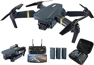 Super Endurance Foldable Quadcopter Drone for Beginners – 60+ mins Flight Time,Wi-Fi FPV Drone with 120°Wide-Angle 1080P HD Camera,Optical Flow Positioning,Follow me,Dual Cameras Switch (3 Batteries)
