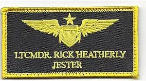 Fly High in Style with the Aviation Pilot Black Wings Yellow Jester Patch H