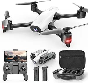 Drones with 4K Camera for Beginners Adults, GPS FPV Foldable 5G Quadcopter with Electric Gimbal Camera, 40 Mins Flight Time WIFI Auto Return Follow Me Support SD Card Extendion