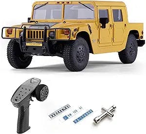 BEEZRC FMS 1/12 RC Crawler HMMWV H1 Alpha Officially Licensed RS 2-4WD Model Car RC Car Mdel Hobby RC Offroad Crawler RC Car Remote Control Car Collection Model with LED Lights for 14+Adults