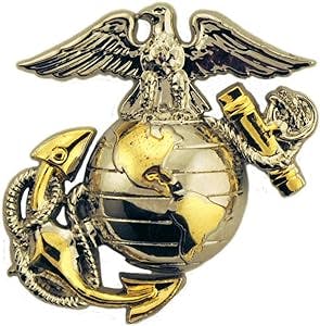 Aviate in Style with the United States Marine Corps Gold Tone Logo Emblem L