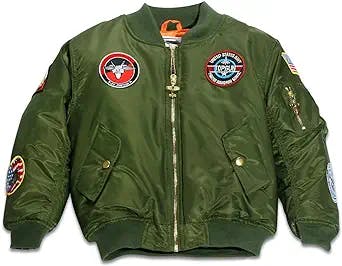Ready for Takeoff: Up and Away Children's Medium-Weight MA-1 Flight Jacket 