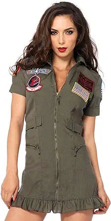 Leg Avenue Women's Licensed Top Gun Flight Dress Costume