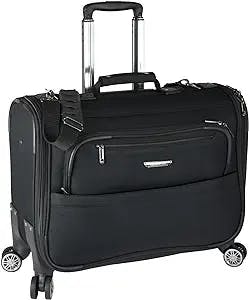 Traveler's Choice Carry-On Softside 8-Wheeled Spinner Garment Bag Luggage, Black, 21-Inch