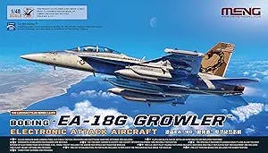 Meng Model MNGLS-014 1:48-Boeing EA-18 G Growler Attack Aircraft Scale Model kit, Unpainted