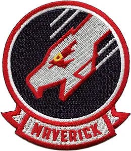 Top Gun Maverick Badge Patch Classic Pilot Falcon Embroidered Iron On