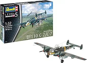 Revell RV04961 04961 4961 1:32 Messerschmitt Bf110 C-7 Plastic Model Kit, Various, 1/32