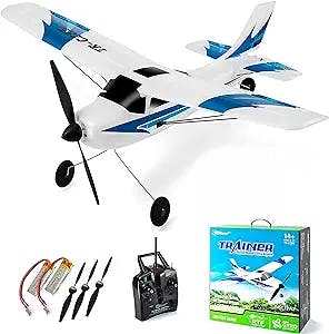 Top Race Remote Control Airplanes | RC Plane 3 Channel Battery Powered Ready to Fly Stunts | Great Easter Gift Remote Airplane Toy for Adults & Kids | Rc Airplanes Upgraded with Propeller Saver