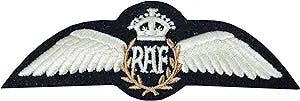 Reproduction British WW2 Royal Air Force RAF PILOTS WINGS Padded Uniform Breast Patch