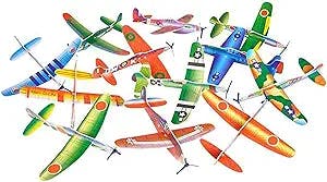 Big Mo's Toys 24 Pack 8 Inch Glider Planes - Birthday Party Favor Plane, Great Prize, Handout Glider, Flying Models, Two Dozen