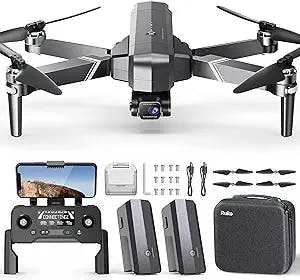 Ruko F11GIM2 Drones with Camera for Adults 4K, 9800ft Long Range Video Transmission, 3-Axis Gimbal, 56Mins Flight Time GPS Auto Return and Follow Me Quadcopter with 2 Batteries, Level 6 Wind Resistance