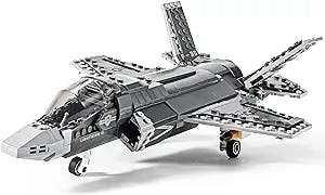 SEMKY Military Series F-35 Lightning II Fighter Jet Air Force Building Block Set (646 Pieces) -Building and Military Toys Gifts for Kid and Adult