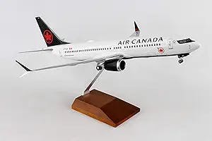 Daron Skymarks Air Canada 737MAX8 1/100 with Wood Stand & Gear