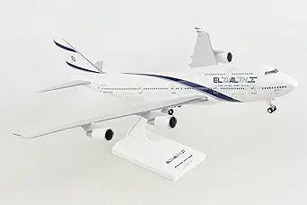Daron Skymarks El Al 747-400 Airplane Model Building Kit with Gear, 1/200-Scale