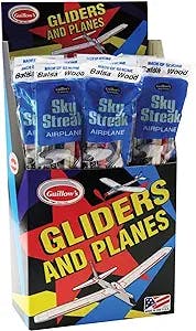 Guillow Sky Streak Balsa Wood Flying Motorplane 24-Piece Store Display