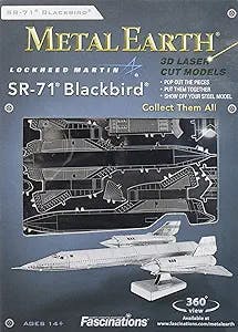 Fascinations Metal Earth SR-71 Blackbird Airplane 3D Metal Model Kit