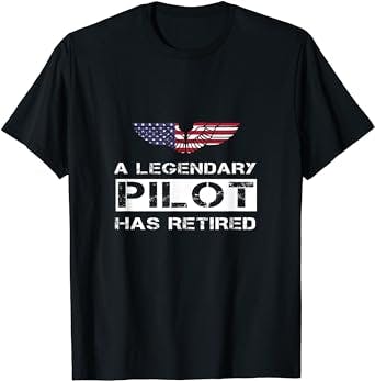 Legendary Pilot Says Goodbye in Retirement Wings T-Shirt: A Perfect Gift fo